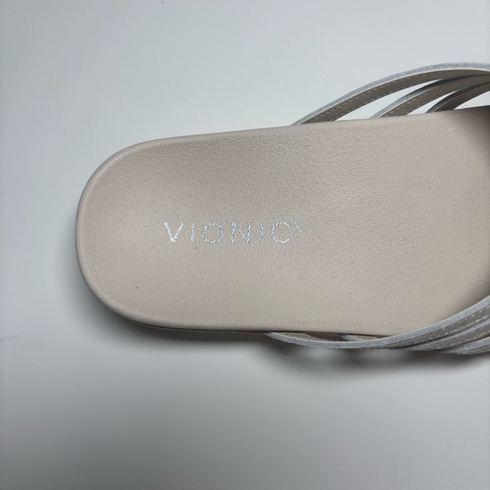 Vionic Women's Alta Cream Thong Sandals - Comfort Footbed 6.5 M Like New - Picture 2 of 9